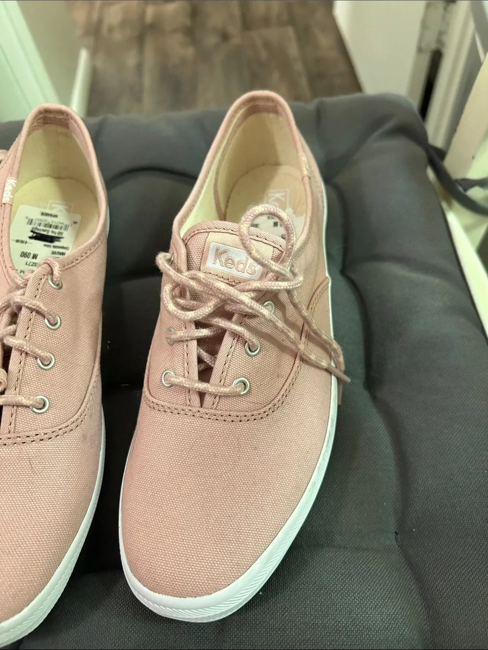 Keds Pink Canvas Low-Top Lace-Up Sneakers